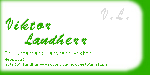 viktor landherr business card